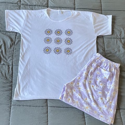 Pijama modal soft adulto verano con bolsillo - MARGARITA - comprar online