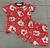 Pijama Verano Infantil FULL PRINT Mickey rojo navidad