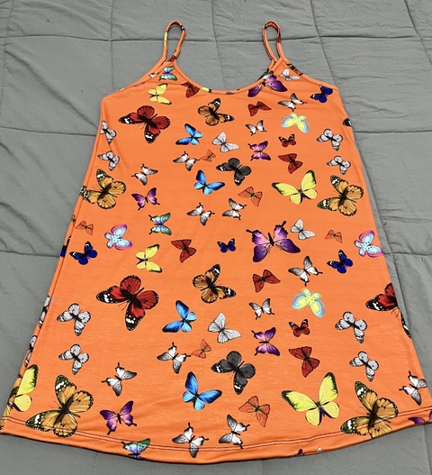 Camisolín / vestido animado Naranja Mariposas - comprar online