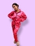 Pijama CAMISERO adulto SATEN INVIERNO - KITTY FUCSIA - comprar online