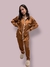 Pijama CAMISERO adulto SATEN INVIERNO - CHOCOLATE - comprar online