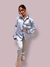 Pijama CAMISERO adulto SATEN INVIERNO - CELESTE - comprar online