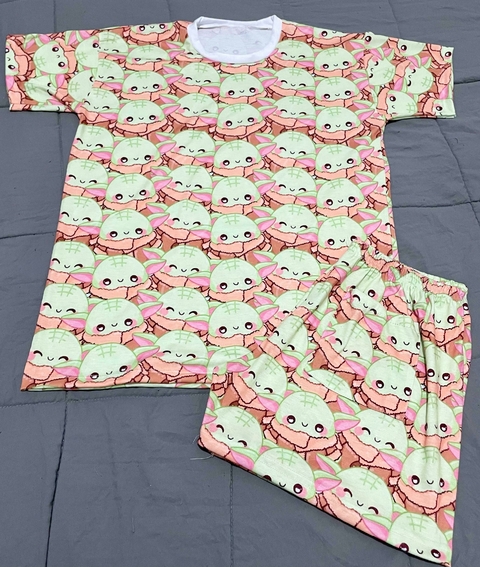 Pijama verano adulto FULL PRINT con bolsillo BABY YODA