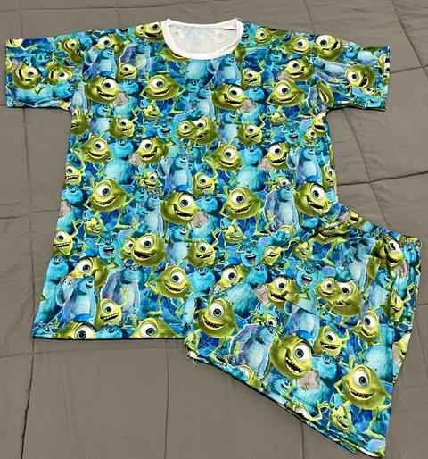 Pijama adulto verano FULL PRINT con bolsillo MONSTER INC