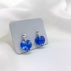 AROS PLATA 925 CORAZON 10MM -LUA SWAROSKI ELEMENTS - comprar online