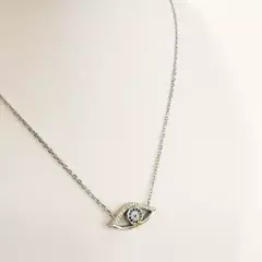 COLLAR PLATA 925-LUA ZIRCONIA