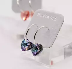 AROS PLATA 925-LUA SWAROSKI ELEMENTS - tienda online