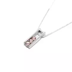 COLLAR PLATA 925 SW BIFAZ CIRCLE - LUA SWAROSKI en internet