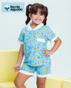 Pijama Ingles Feminino Infantil - Emojis