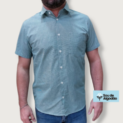 Camisa Social Manga Curta Igino - Verde Escuro