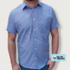 Camisa Social Manga Curta Igino - Azul Escuro