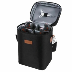 Bolsa Térmica Porta Vinhos Wine Bag Cooler para 4 garrafas ou 2 garrafas + 2 taças com divisórias ANTI-IMPACTO! na internet