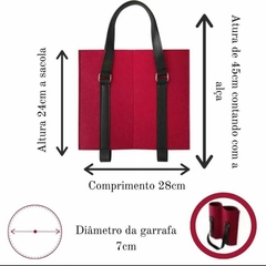 Bolsa Reutilizável Dupla Para Vinho Com Alça na internet