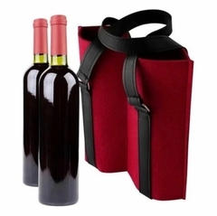 Bolsa Reutilizável Dupla Para Vinho Com Alça