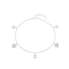 Tobillera Corazones