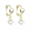 Argollas Corazon y punto de luz