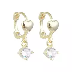 Argollas Corazon y punto de luz
