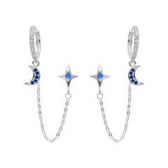 Aros Luna y estrella (par)