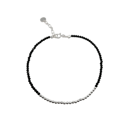 Pulsera Negra de Bolitas