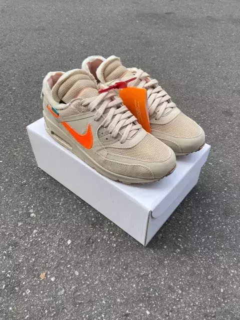 Nike Air Max 90 - Bege com Laranja