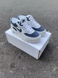 Nike Air Max 90 - Branco com Azul - comprar online