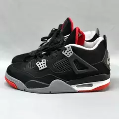 Nike Air Jordan 4 - Preto, Branco e Vermelho