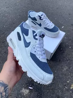 Nike Air Max 90 - Branco com Azul