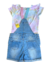 Jardineira Infantil Menina Jeans E Blusa Tie Dye Vigoss