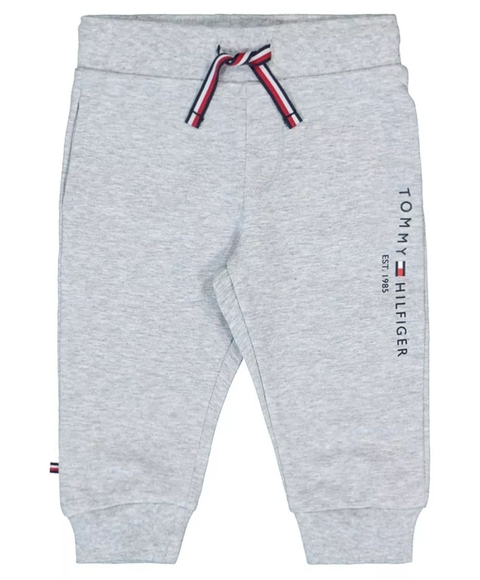 Calça Infantil Menino Bebê Moletom Cinza Tommy Hilfiger