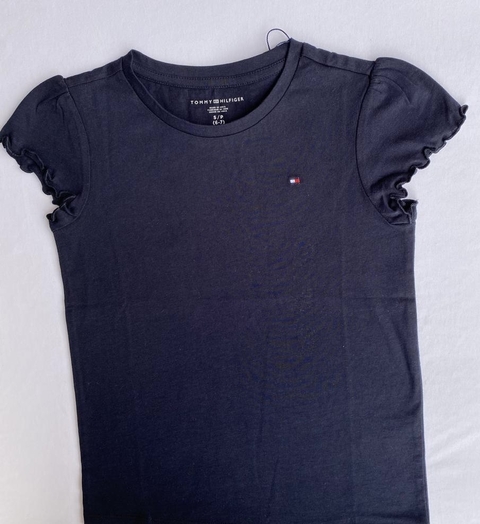 Blusa Infantil Menina Manga Franzida Tommy Hilfiger