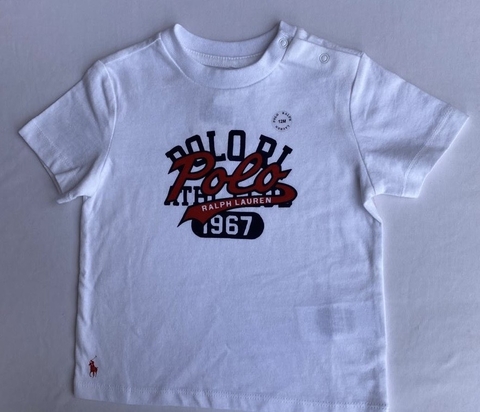 Camiseta Infantil Menino Branca Polo Ralph Louren