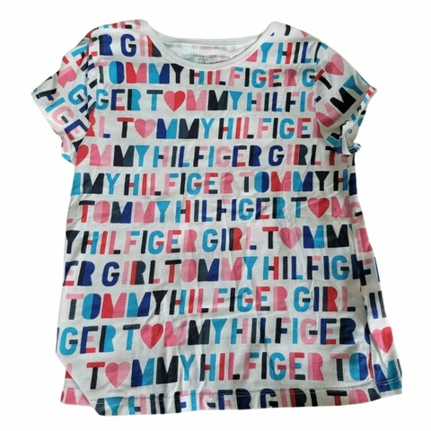 Blusa Infantil Menina Com Estampa Logo Tommy Hilfiger