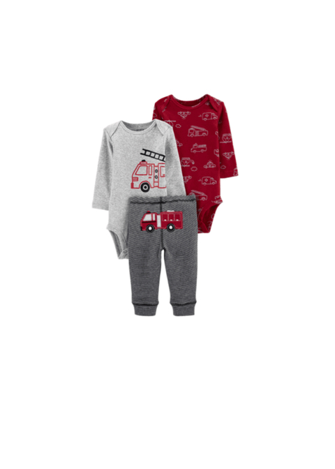 Conjunto Menino Bombeiro Com 3 Peças Carter's