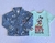 Conjunto Infantil Menino Jaqueta Jeans e Camiseta Mickey Mouse Disney