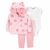 Conjunto Infantil Menina Moletom Rosa Kit Com 3 Peças Carter's