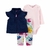 Conjunto Infantil Menina Colete Marinho Kit Com 3 Peças Carter's