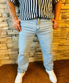 Jean Recto rigido roturas - comprar online