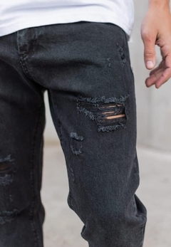 jean mom Roturas black