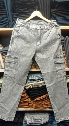Jean Jogger Mom Cargo grey