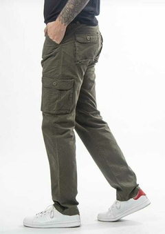 Pantalon Gabardina cargo recto - comprar online
