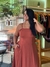 Vestido longo cinturado - Moça Bonita