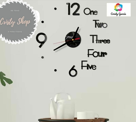 RELOJ DE VINIL CON MANECILLAS