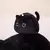 Gatinho Preto - pelucia - Ebenezer Store