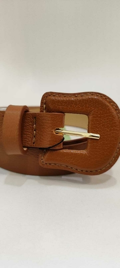 Cinto Caramelo com Fivela Encapada - comprar online