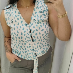 Regata Estampada Amarração Frontal - comprar online