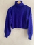 Blusa Tricô Azul Gola Alta - comprar online
