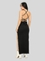 Vestido Feminino Canelado Longo Costa Nua com Fenda Lateral Elegância e Sensualidade - Dropshops