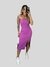 Imagem do Vestido Fenda Midi Tomara que Caia Canelado Elegância e Ousadia em um Só Vestido!