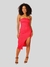 Vestido Fenda Midi Tomara que Caia Canelado Elegância e Ousadia em um Só Vestido! - comprar online