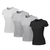 Kit 4 Camisetas Baby Look Feminina New Basics Slim Fit Gola Redonda 100% Algodão - comprar online